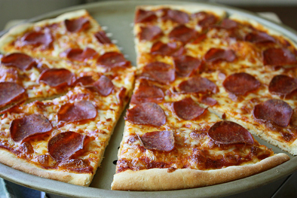 Image of a pepperoni pizza